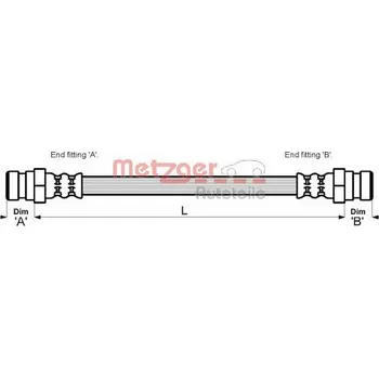 Brzdová hadice Brzdová hadice METZGER 4118427