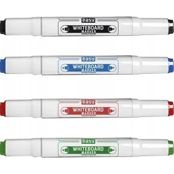 POPISOVAČ NA BÍLOU TABULI OBOUSTRANNÝ 4 ks Fixy na sucho stíratelné tabule