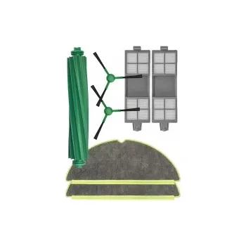 Sada příslušenství pro robotický vysavač HEPA filtry, kartáče k vysavači IROBOT Roomba 205 Combo Dust Compactor Black sada a mopy 7ks