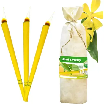 Ušní svíčky HOXI v plátěném pytlíčku - 10 ks - ylang ylang