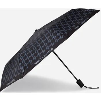 Deštník DEŠTNÍK KARL LAGERFELD K/VOYAGE SMALL UMBRELLA BLACK KL MONO