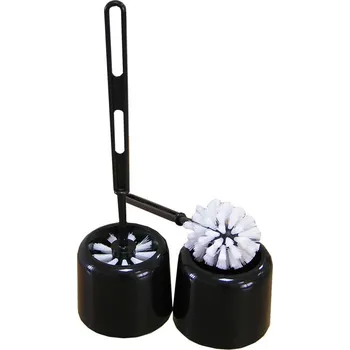 WC štětka WC souprava plast, kulatá, černá