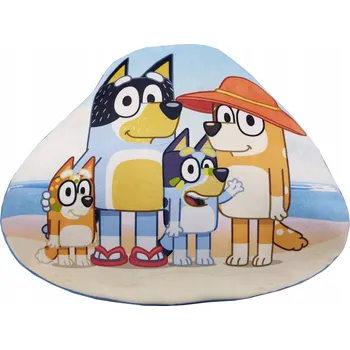 Polštář Bingo I Bluey polštář mazlík plyšový velurový Modrá 42x33 cm