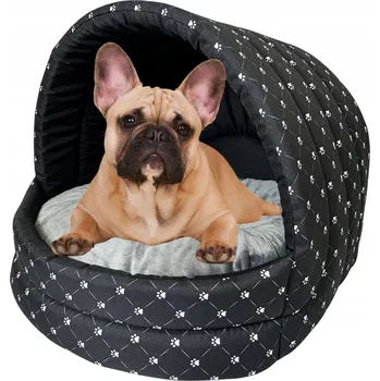 Pelíšek pro psa Szyszka Bouda pro psa černá 62 cm x 52 cm