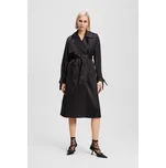 KABÁT KARL LAGERFELD FLUID TRENCH COAT BLACK