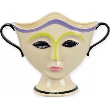 Váza Porcelánová váza Dekorativní keramická váza motiv obličeje