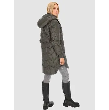 Dámský kabát Perso Kabát pro přechodné období z bocznymi suwakami Khaki Regular Fit L