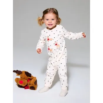 Dětská móda Sinsay - Pajac s puntíky - krémová - 157FT-01X - 157FT-01X-80