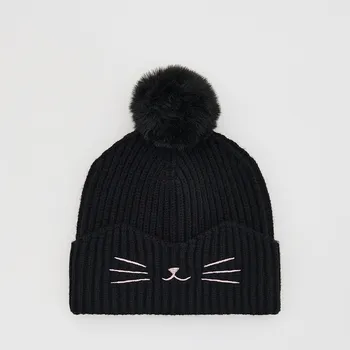 Pokrývka hlavy Reserved - Čepice s bambulí - černý - 679GT-99X - 679GT-99X-5Y9