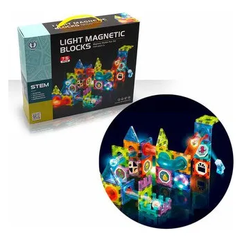 Stavebnice Geomag Kuličková dráha - magnetická, svítící stavebnice (75 ks)