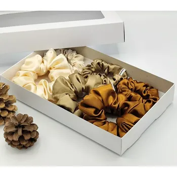 Dárková sada gumiček camel - 6 scrunchies