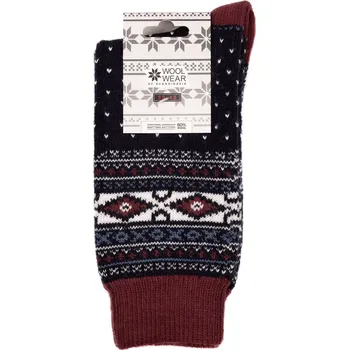 Dámské ponožky WOOLWEAR of Scandinavia Vlněné ponožky Blue/Burgundy 39/42