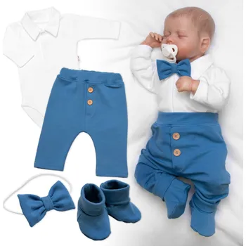 Kojenecká souprava 4D sada pro chlapečky Baby Elegán - modrý