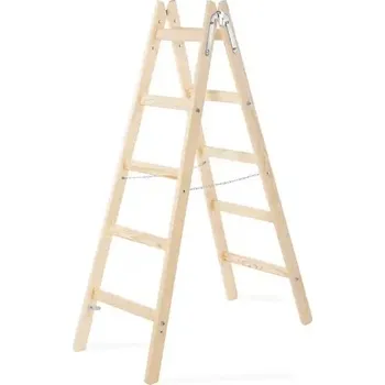 Žebřík štafle malířské, dřevěné, 2 x 5 příček 7.30 Kg TOP Sklad4 900441 (7.30 Kg TOP Sklad4 900441)