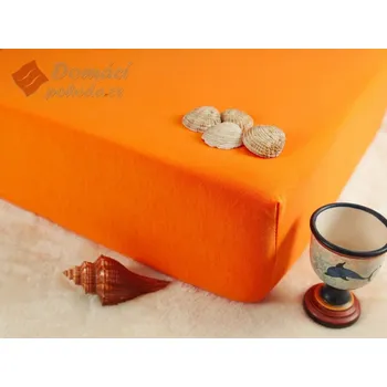 Prostěradlo DADKA Vracov | Prostěradlo jersey s vysokou gramáží 190 g/m2, 90x200 - pomerančové