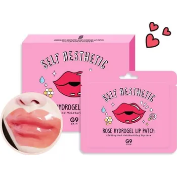 Péče o rty G9 SKIN - SELF AESTHETIC ROSE HYDROGEL LIP PATCH - Korejská maska na rty 1 ks 3 g