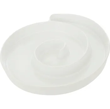 Talíř Spirálový talíř na občerstvení bílý Cheri pro servírování na párty