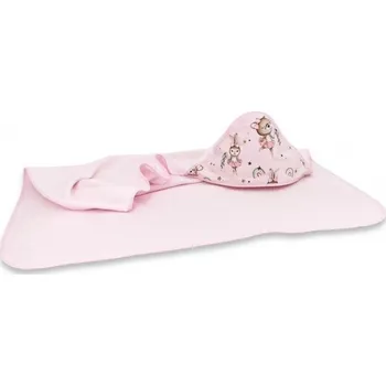 Dětská deka Dětská termoosuška s kapucí, 100 x 100 cm, Little Balerina - růžová