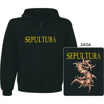 Pánská mikina Sepultura - mikina s kapucí a zipem 2