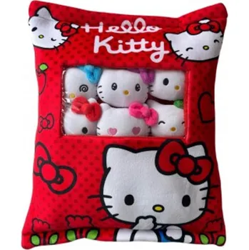 Polštář Plyšový polštář Hello Kitty s mini plyšáky