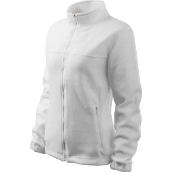 Dámská mikina XXL dámská fleecová mikina bílá ADLER MALFINI JACKET 504 rozepínací mikina