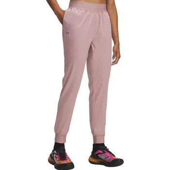 Dámské oblečení Dámské kalhoty Under Armour Rival Hi Rise Woven Pant Velikost: L / Barva: růžová