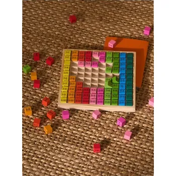 Dřevěná hračka Sinsay - Dřevěná tabulka na učení sčítání - žlutá - 215HL-11X - 215HL-11X-ONE