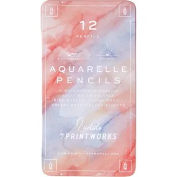 Pastelka Školní Sada pastelek NA MALOVÁNÍ Kompletní Pastelky Akvarelové 12 barev Lux