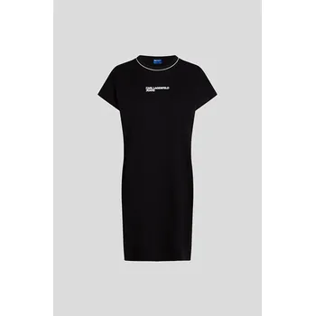 Dámské šaty ŠATY KARL LAGERFELD JEANS KLJ DRAPEY TEE DRESS BLACK