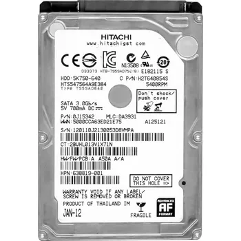 Interní pevný disk Pevný disk Hitachi Travelstar HTS547564A9E384 640GB SATA II 2,5"