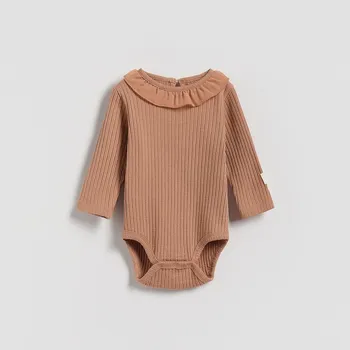 Reserved - Bavlněné body s volány - kávová - 814GK-84X - 814GK-84X-62