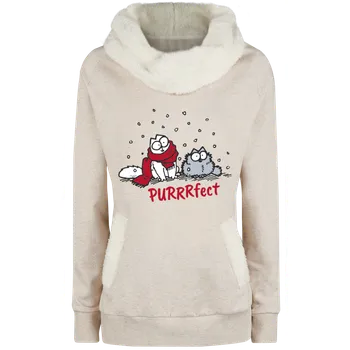 Dámská mikina Mikinové tričko z Simon's Cat - Purrrfect - Ženy - béžová