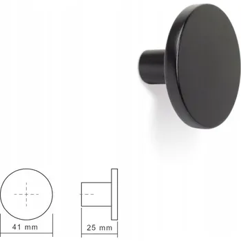 Nábytkové kování Úchytka/knopka VIEFE 0168 COMO černá matná FI41mm