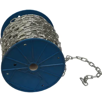 Řetěz řetěz nezkoušený, krátké oko, na cívce, 3 mm x 100 m 17.00 Kg TOP Sklad4 707002 (17.00 Kg TOP Sklad4 707002)