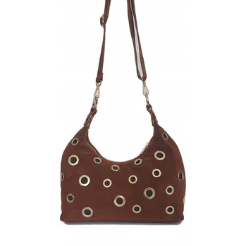 Vera Pelle kabelka z pravé kůže hnědá