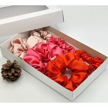 Dárková sada gumiček Pink - 6 scrunchies