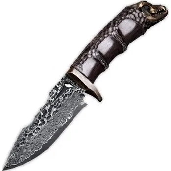Kuchyňský nůž KnifeBoss lovecký damaškový nůž Predator Ebony VG-10 + doprava zdarma!