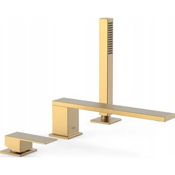 Vodovodní baterie Vanová baterie na okraj vany TRES Cuadro Exclusive zlatá