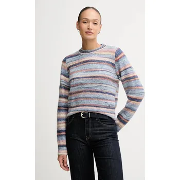 Dámský svetr Svetr z vlněné směsi Pepe Jeans dámský, modrá barva, PL7000057 95X, vel. S