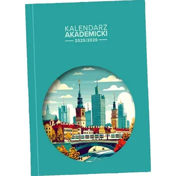 Kalendář Akademický kalendář 2025/2026 A5, průhledný PVC obal, motiv města