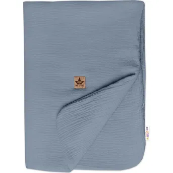 Dětská deka Mušelínová dečka s výplní 75 x 100 cm, Baby Nellys, denim