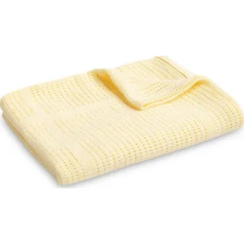 Dětská deka Jemná ažurková bavlněná dečka 110x70 - krémová