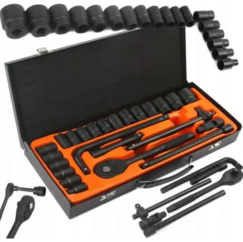 Gola sada Profesionální Gola sada 1/2" 12-hran, 8-32 mm, 24 ks BJC 5.100 Kg HOBY Sklad3 M58230 (5.100 Kg HOBY Sklad3 M58230)