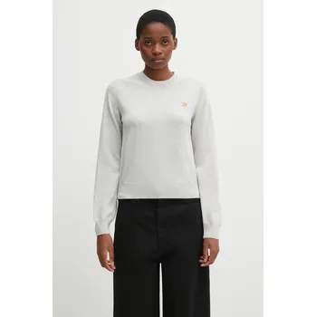 Dámský svetr Vlněný svetr Maison Kitsuné Baby Fox Merino Regular, XS, šedá, 90X