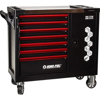 Dílenský vozík na nářadí, 7 zásuvek a skříňka - MAR-POL 75.000 Kg HOBY Sklad3 M66593 (75.000 Kg HOBY Sklad3 M66593)
