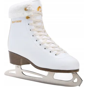 Zimní brusle Dámské krasobruslařské brusle ATTABO Stila bílé 41 Nože z nerezové oceli