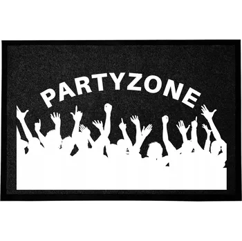 Vstupní rohožka černá dekorativní Dárek Do Domu Party Zone 60x40 cm