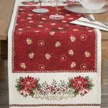 VÁNOČNÍ GOBELÍNOVÝ BĚHOUN NA STŮL MERRY 40X100 CM VZOROVANÁ