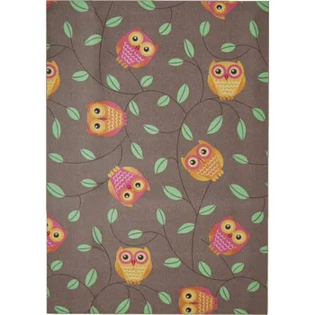 Koberec Dětský kusový koberec Little Owls, 50x200, hnědá, dětský pokoj, AladinWorld Expres - 1 rok na vrácení + DOPRAVA ZDARMA k Vám i zpět
