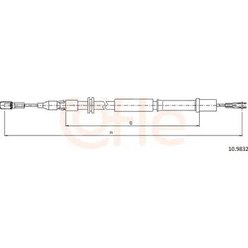 Lanko parkovací brzdy Tažné lanko, parkovací brzda COFLE CFE10.9832
